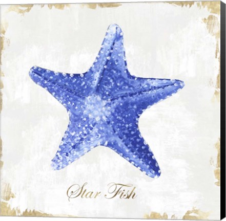 Framed Blue Starfish Print