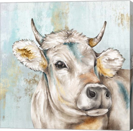 Framed Headstrong Cow I Print