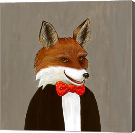 Framed Mr Fox Thinks Out of the Box Print