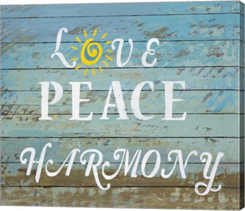 Framed Love Peace Harmony Print