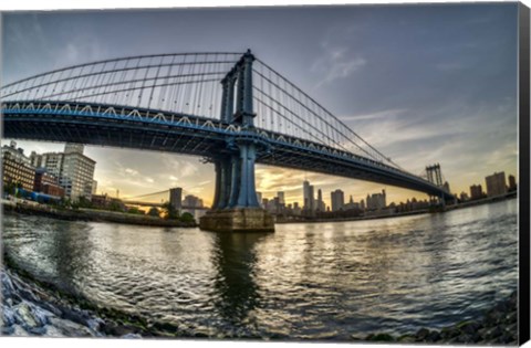 Framed Manhattan Bridge &amp; Skyline A Print