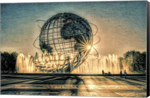 Framed Sun Setting Behind Unisphere Print