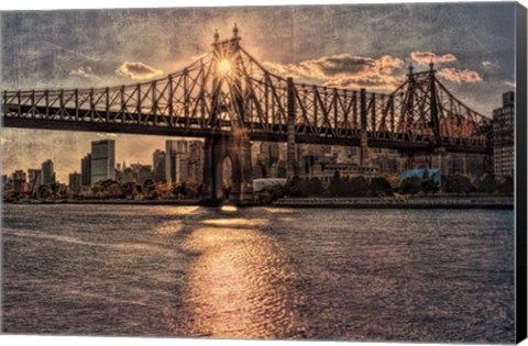 Framed Sunset Behind Queensboro C Print