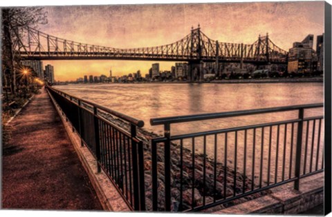 Framed Queensboro at Twilight A Print