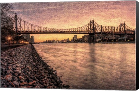 Framed Queensboro at Twilight B Print