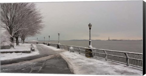 Framed New York Benches 1 Print