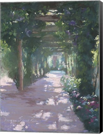 Framed Pergola Violet Pastel Print