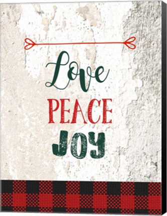 Framed Love, Peace, Joy Print