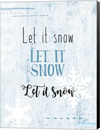 Framed Let it Snow Print