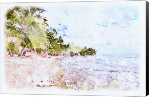 Framed Tropical Beach E Print