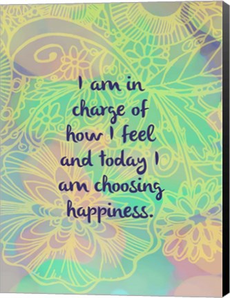 Framed Choosing Happiness (words) Print