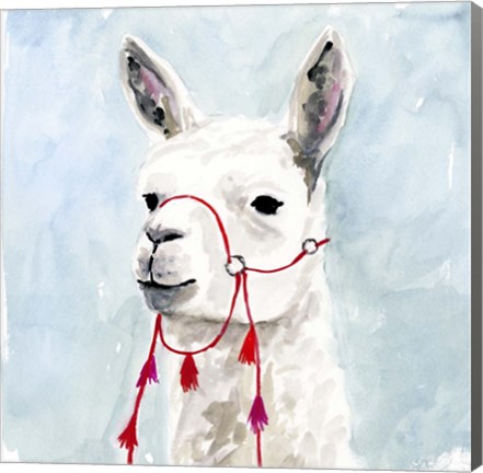 Framed Watercolor Llama II Print