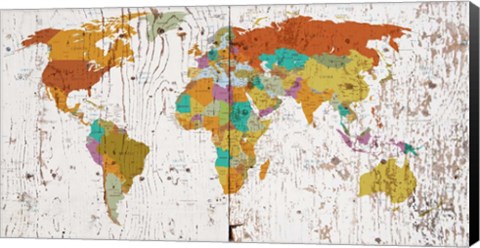 Framed World Map VIII Print