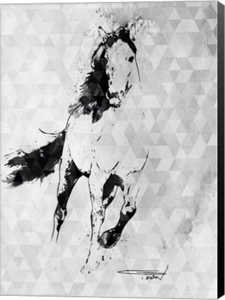 Framed Wild Running Horse 2-2 Print