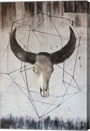 Framed Buffalo Skull 2 Print