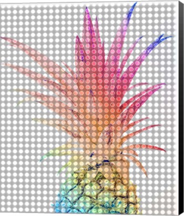 Framed Colorful Pineapple 4 Print