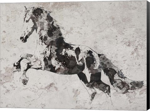 Framed Running Wild Horse 3 Print