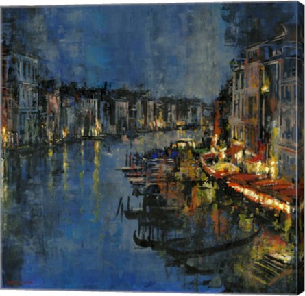 Framed Night in Venice Print