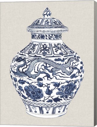 Framed Antique Chinese Vase III Print