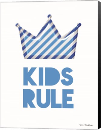 Framed Kids Rule Print