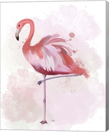 Framed Fluffy Flamingo 4 Print