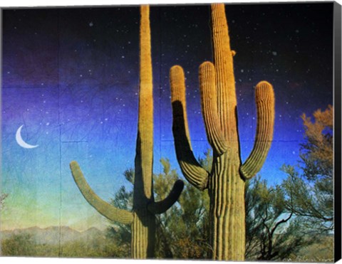 Framed Saguaro Scape Print