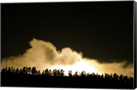 Framed Red Mountain Sunset Arizona Mtns Print