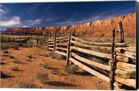 Framed Vermillion Cliffs National Monument Old Corral Print