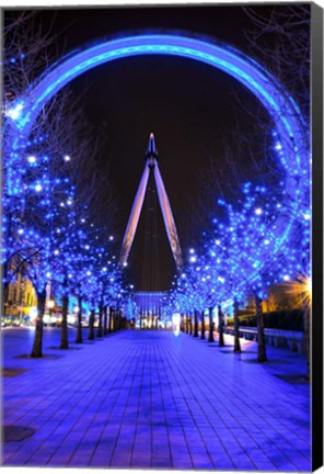 Framed London Eye at Christmas Print