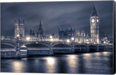 Framed Houses of Parliament at Night Print