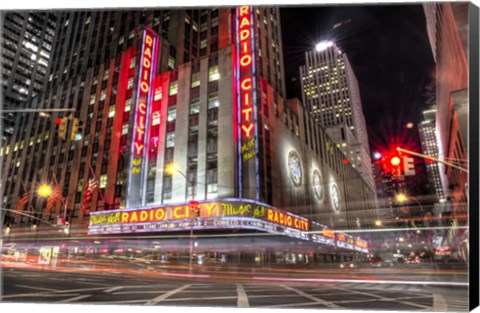 Framed Radio City New York Print