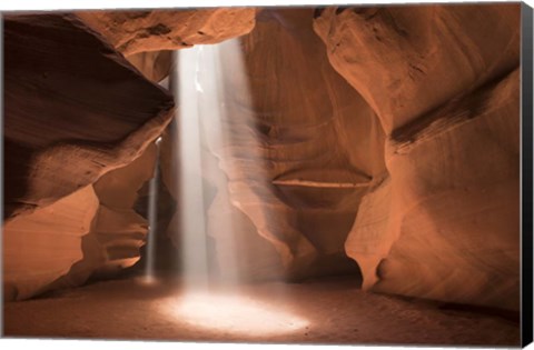 Framed Antelope Canyon Light Beams Print