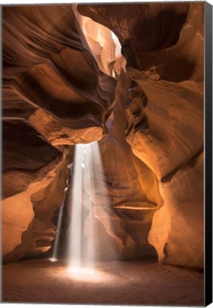 Framed Lighting Up Antelope Canyon Print