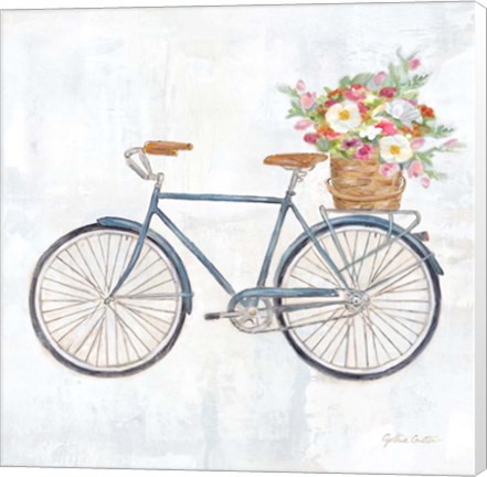 Framed Vintage Bike With Flower Basket II Print