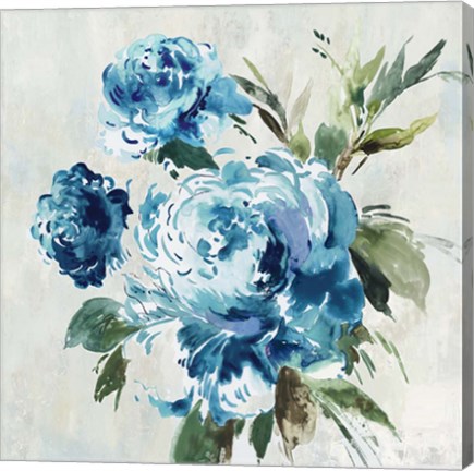 Framed Blue Peony II Print