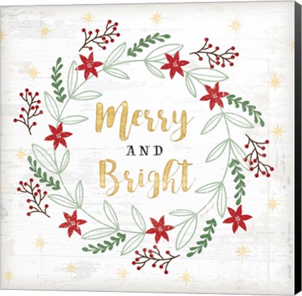 Framed Merry and Bright Print