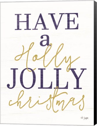 Framed Holly Jolly Christmas Print