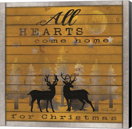 Framed All Hearts Come Home for Christmas Print