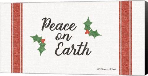 Framed Peace on Earth Grain Sack Print