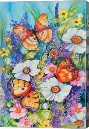 Framed Butterfly Garden Print