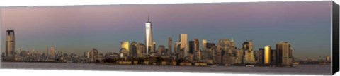 Framed NYC Panoramic At Sunset 3 Print