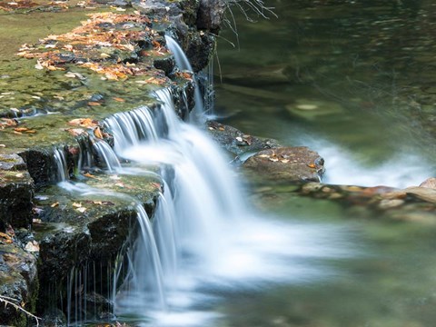 Framed Lower Au Train Falls, Michigan Print