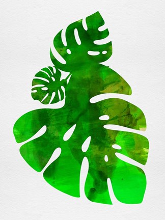 Framed Tropical Monstera Leaves Print