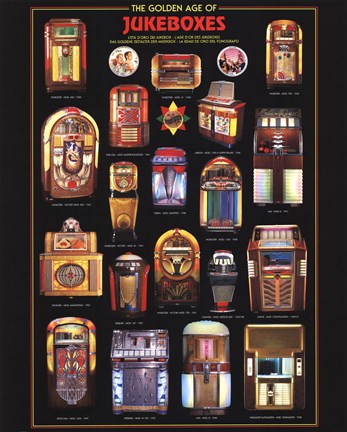 Framed Golden Age of Juke Boxes Print