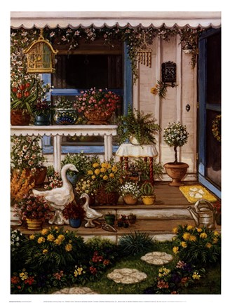 Framed Spring Front Porch Print