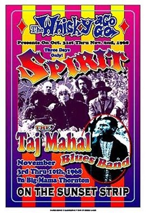 Framed Spirit and Taj Mahal Blues Band, 1968: Whisky-A-Go-Go, Los Angeles Print