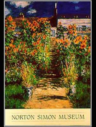 Framed Artist&#39;s Garden, Vetheuil Print