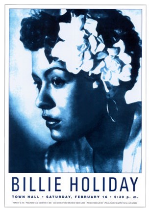 Framed Billie Holiday Town Hall Nyc 1946 Print