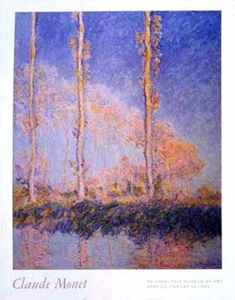 Framed Poplars Print