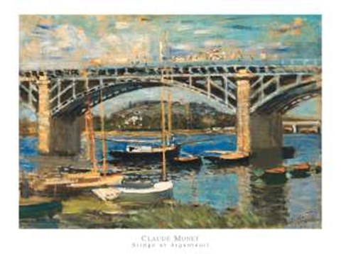 Framed Bridge at Argenteuil (bridge center) Print